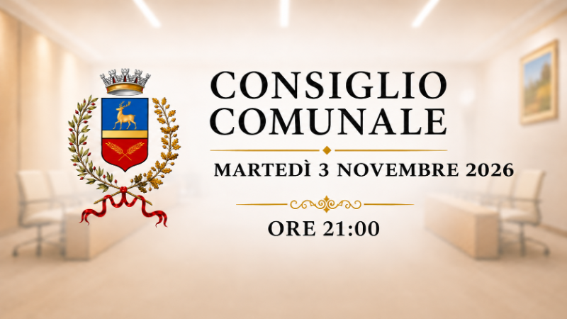 Consiglio Comunale 3 Novembre 2026